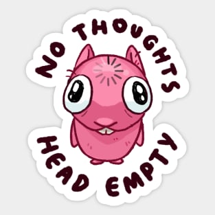 No thoughts head empty meepit Sticker